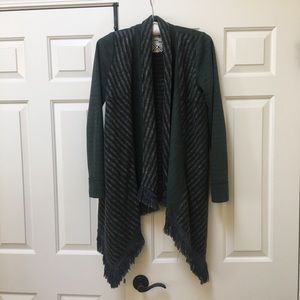 Anthropologie fringe open front cardigan